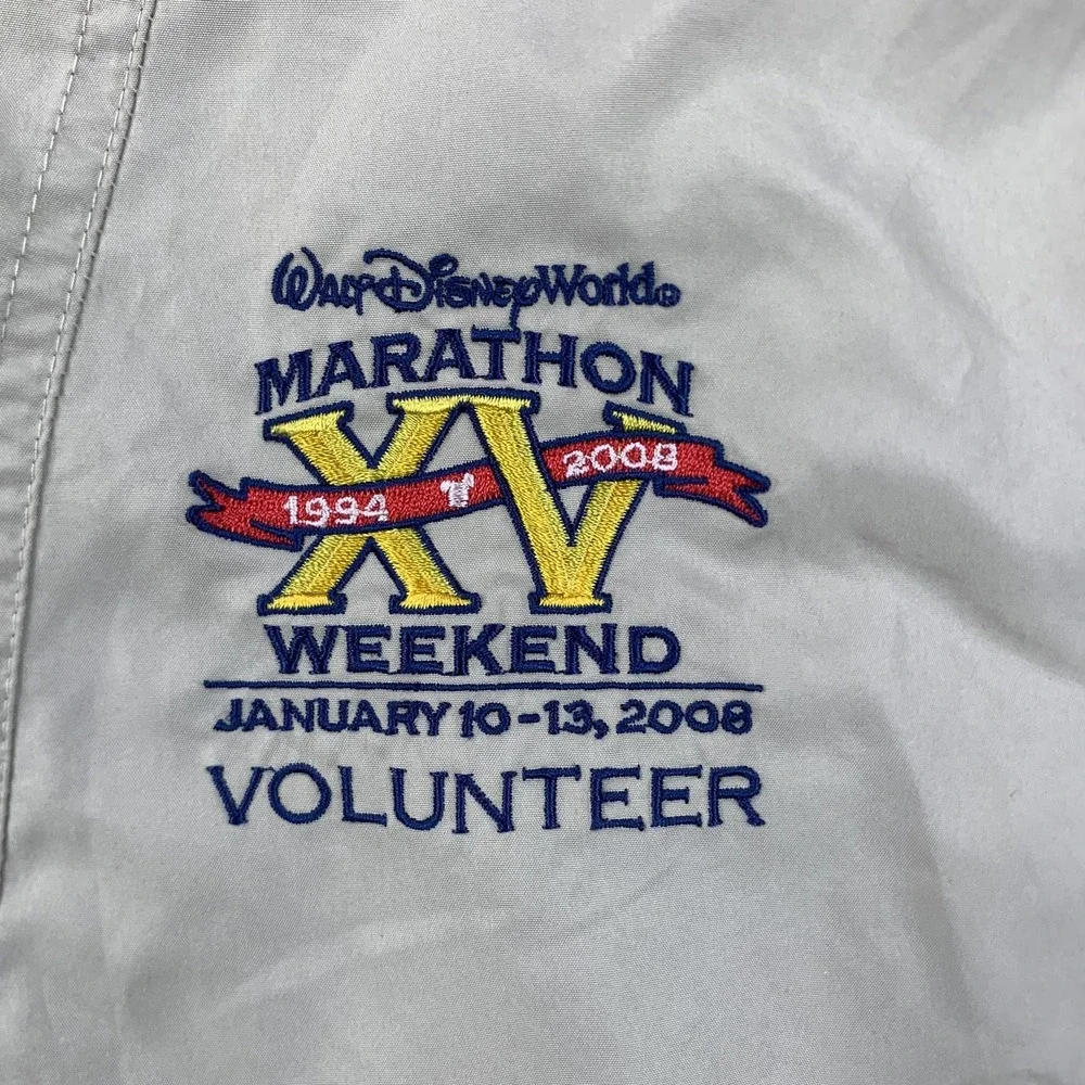 VTG Disney World Marathon Jacket Men M Turfer Volunteer 08' Pullover Windbreaker - Picture 3 of 16